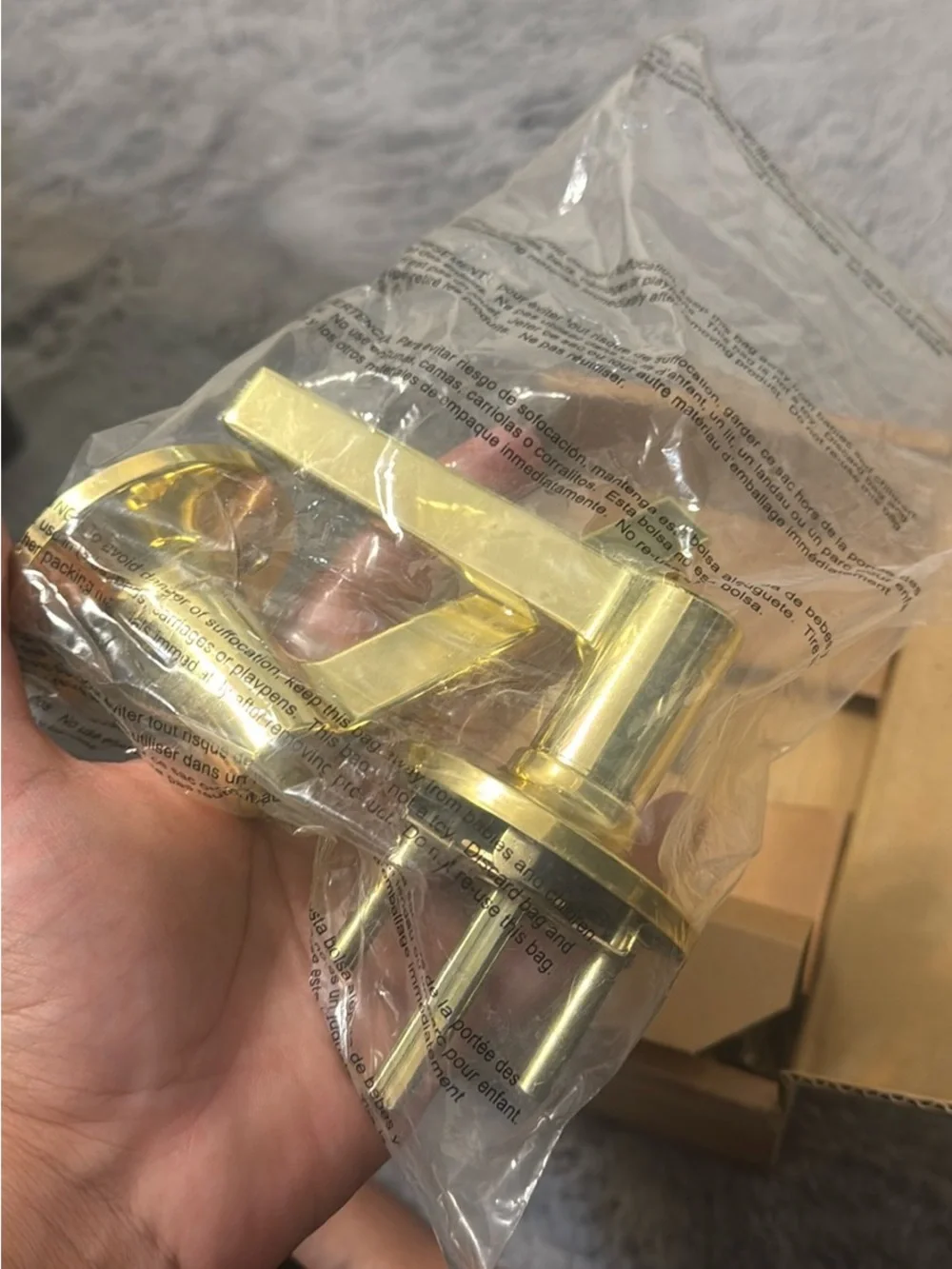 Gold door lever